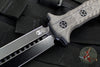 Heretic Nephilim Double Edge Fixed Blade - Battleworn Black with Carbon Fiber Scales H003-8A-CF