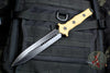 Heretic Nephilim Double Edge Fixed Blade - Battleworn Black with FDE G-10 Scales H003-8A-FDE