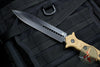 Heretic Nephilim Double Edge Fixed Blade - Battleworn Black with FDE G-10 Scales H003-8A-FDE