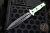 Heretic Nephilim Double Edge Fixed Blade - Battleworn Black with Jade Green G-10 Scales H003-8A-JADE