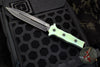 Heretic Nephilim Double Edge Fixed Blade - Battleworn Black with Jade Green G-10 Scales H003-8A-JADE