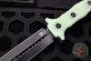 Heretic Nephilim Double Edge Fixed Blade - Battleworn Black with Jade Green G-10 Scales H003-8A-JADE