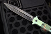 Heretic Nephilim Double Edge Fixed Blade - Battleworn Black with Jade Green G-10 Scales H003-8A-JADE