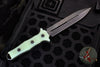 Heretic Nephilim Double Edge Fixed Blade - Battleworn Black with Jade Green G-10 Scales H003-8A-JADE