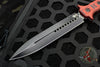 Heretic Nephilim Double Edge Fixed Blade - Battleworn Black with Red/Black G-10 Scales H003-8A-REDBLK