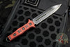 Heretic Nephilim Double Edge Fixed Blade - Battleworn Black with Red/Black G-10 Scales H003-8A-REDBLK