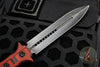 Heretic Nephilim Double Edge Fixed Blade - Battleworn Black with Red/Black G-10 Scales H003-8A-REDBLK