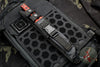 Heretic Nephilim Double Edge Fixed Blade - Battleworn Black with Red/Black G-10 Scales H003-8A-REDBLK