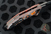 Heretic Knives Medusa Auto Knife Orange Camo Carbon Fiber Handles - Tanto Edge Two Tone Black DLC Blade H011-6A-ORCF