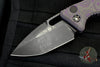 Heretic Knives Medusa Auto Knife Purple Camo Carbon Fiber Handles - Tanto Edge Two Tone Black DLC Blade H011-6A-PUCF