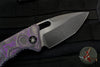 Heretic Knives Medusa Auto Knife Purple Camo Carbon Fiber Handles - Tanto Edge Two Tone Black DLC Blade H011-6A-PUCF