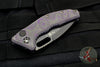 Heretic Knives Medusa Auto Knife Purple Camo Carbon Fiber Handles - Tanto Edge Two Tone Black DLC Blade H011-6A-PUCF