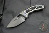 Heretic Knives Medusa Auto Knife DLC Titanium Handles with Ray Skin Inlay- Tanto Edge Battleworn DLC Blade H011-6A-Ti/Ray