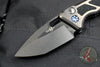 Heretic Knives Medusa Auto Knife DLC Titanium Handles with Ray Skin Inlay- Tanto Edge Battleworn DLC Blade H011-6A-Ti/Ray