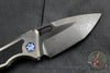 Heretic Knives Medusa Auto Knife DLC Titanium Handles with Ray Skin Inlay- Tanto Edge Battleworn DLC Blade H011-6A-Ti/Ray
