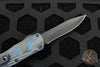 Heretic Manticore-S OTF Knife- Recurve Edge- Blue Ano/Blue Camo Carbon Handle- Black DLC Blade H025-6A-BLU/CF
