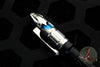 Heretic Thoth Pen- Stonewashed Titanium Tail and End Cap-Black Aluminum Barrel-Blue Bolt