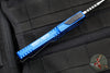 Heretic Colossus OTF Auto- Single Edge- Blue Handle- Two-Tone Black Plain Edge H039-10A-BLU