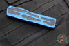 Heretic Colossus OTF Auto- Single Edge- Blue Handle- Two-Tone Black Plain Edge H039-10A-BLU