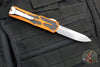 Heretic Colossus OTF Auto- Single Edge- Orange Handle- Stonewash Plain Edge H039-2A-ORG