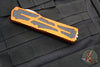 Heretic Colossus OTF Auto- Single Edge- Orange Handle- Stonewash Plain Edge H039-2A-ORG