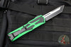 Heretic Colossus OTF Auto- Tanto Edge- Green Handle- Two-Tone Battle Black Plain Edge H040-14A-GRN