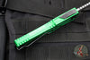 Heretic Colossus OTF Auto- Tanto Edge- Green Handle- Two-Tone Battle Black Plain Edge H040-14A-GRN