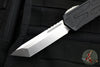 Heretic Colossus OTF Auto- Tanto Edge- Black Handle- Stonewash Plain Edge H040-2A