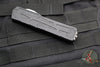 Heretic Colossus OTF Auto- Tanto Edge- Black Handle- Stonewash Plain Edge H040-2A