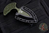 Heretic Sleight Double Edge Fixed Blade - Green Aluminum With Battleworn Plain Edge H050-5A-GRN