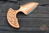 Heretic Sleight Double Edge Fixed Blade - Bronze Aluminum With Black Plain Edge H050-6A-BRZ