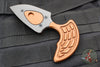 Heretic Sleight Double Edge Fixed Blade - Bronze Aluminum With Black Plain Edge H050-6A-BRZ