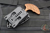 Heretic Sleight Double Edge Fixed Blade - Bronze Aluminum With Black Plain Edge H050-6A-BRZ