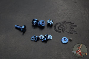 Hinderer Knives Complete Hardware Kit for Eklipse 3.5" -Titanium- Stonewash Blue Finish