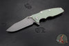 Hinderer Eklipse 3.5" Spearpoint Blade- Battle Bronze Finished Titanium and Translucent G-10- Working Finish S45VN Steel Blade