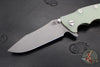 Hinderer Eklipse 3.5" Spearpoint Blade- Battle Bronze Finished Titanium and Translucent G-10- Working Finish S45VN Steel Blade