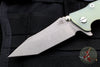 Hinderer Eklipse 3.5" Tanto Translucent Green G-10 Battle Blue Handle Working Finish Blade Tri-Way Pivot System
