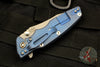Hinderer Eklipse 3.5" Tanto Translucent Green G-10 Battle Blue Handle Working Finish Blade Tri-Way Pivot System
