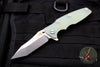 Hinderer Eklipse 3.5" Tanto Translucent Green G-10 Stonewash Blue Handle Stonewash Finished Blade Tri-Way Pivot System