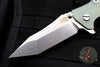 Hinderer Eklipse 3.5" Tanto Translucent Green G-10 Stonewash Blue Handle Stonewash Finished Blade Tri-Way Pivot System