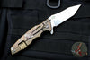 Hinderer Eklipse 3.5" Tanto OD Green G-10 Stonewash Bronze Handle Stonewash Finished Blade Tri-Way Pivot System