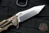 Hinderer Eklipse 3.5" Tanto OD Green G-10 Stonewash Bronze Handle Stonewash Finished Blade Tri-Way Pivot System
