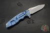 Hinderer Eklipse 3.5" Spearpoint Blade- Stonewash Blue Titanium and OD Green G-10- Stonewash Finished Blade