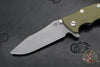Hinderer Eklipse 3.5" Spearpoint Blade- Working Finish Titanium and OD Green G-10- Working Finish Blade