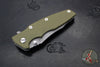 Hinderer Eklipse 3.5" Spearpoint Blade- Working Finish Titanium and OD Green G-10- Working Finish Blade