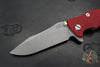 Hinderer Eklipse 3.5"- Spearpoint Blade- Working Finish Titanium and Red G-10- Working Finish Blade
