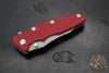 Hinderer Eklipse 3.5"- Spearpoint Blade- Working Finish Titanium and Red G-10- Working Finish Blade