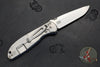Hinderer Firetac Folding Knife- Spanto Edge- Stonewash Ti and Blade- Blue G-10