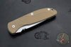 Hinderer Firetac Folding Knife- Spanto Edge- Stonewash Ti and Blade- Coyote G-10