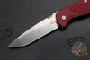 Hinderer Firetac Folding Knife- Spanto Edge- Stonewash Ti and Blade- Red G-10